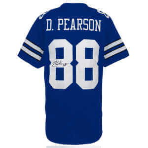 Drew Pearson Signed Navy Custom Football Jersey