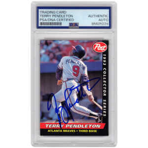 Terry Pendleton Signed Atlanta Braves Baseball Trading Card (Various) - (PSA Encapsulated)