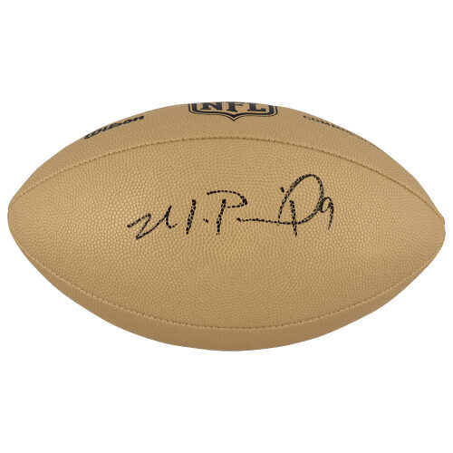 Michael Penix Jr. Signed Wilson Duke Gold Metallic NFL Full Size Replica Football