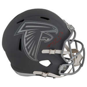 Michael Penix Jr. Signed Atlanta Falcons SLATE Riddell Full Size Speed Replica Helmet
