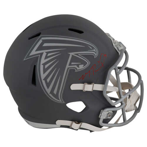Michael Penix Jr. Signed Atlanta Falcons SLATE Riddell Full Size Speed Replica Helmet