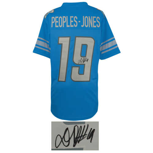 Donovan Peoples-Jones Signed Blue Custom Jersey - Image 2