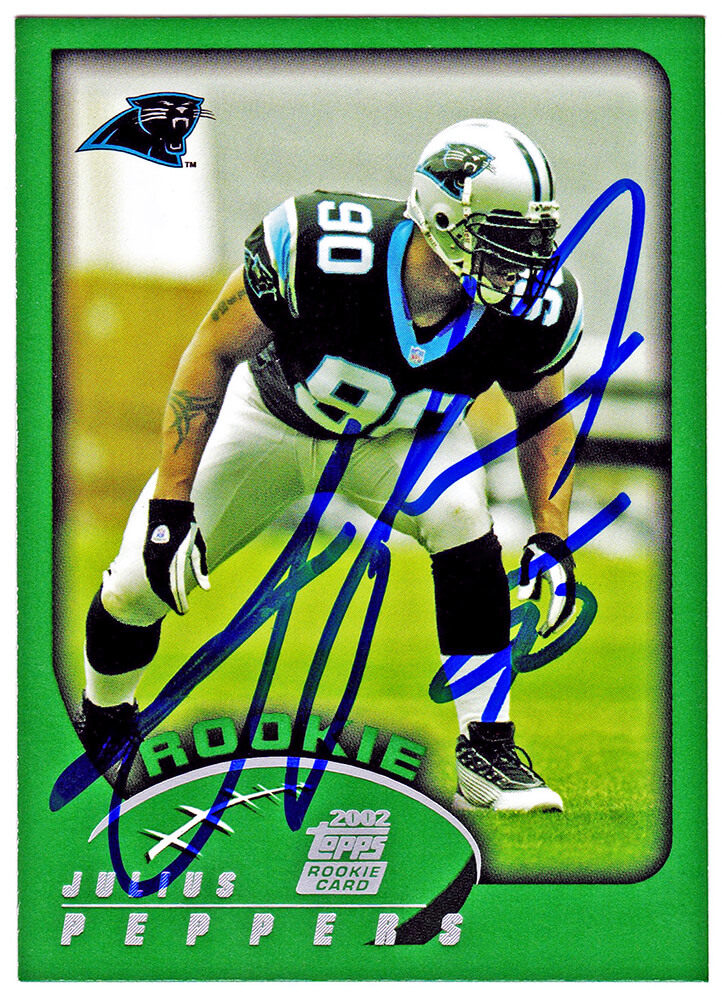 Julius Peppers Signed Carolina Panthers 2002 Topps Football