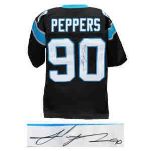 Julius Peppers Signed Carolina Panthers 2002 Topps Football Rookie Card #359