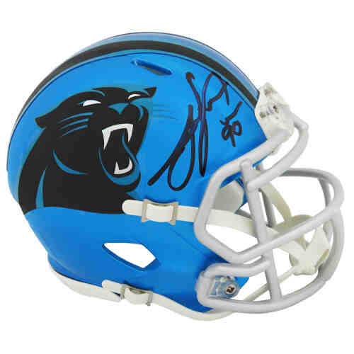 Julius Peppers Signed Carolina Panthers FLASH Riddell Speed Mini Helmet