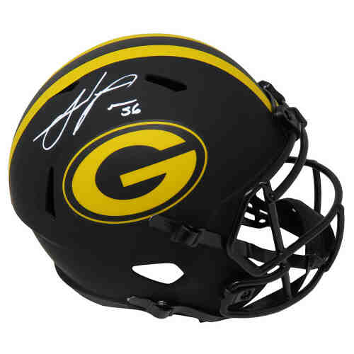 Julius Peppers Signed Green Bay Packers Eclipse Black Matte Riddell Full Size Speed Replica Helmet