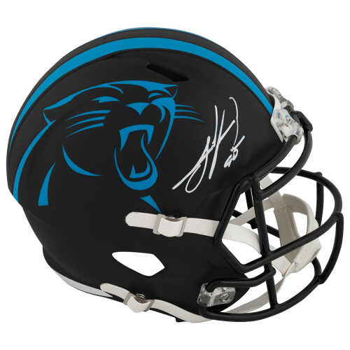 Julius Peppers Signed Carolina Panthers Black 2022 Alternate Riddell Full Size Speed Replica Helmet