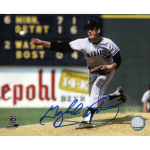 Gaylord Perry Signed San Francisco Giants Grey Jersey Pitching 8x10 Photo