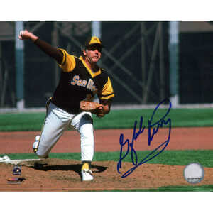 Gaylord Perry Signed San Diego Padres Pitching 8x10 Photo