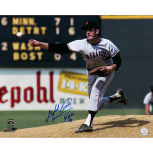Gaylord Perry Signed San Francisco Giants Grey Jersey Pitching Action 16x20 Photo w/HOF'91