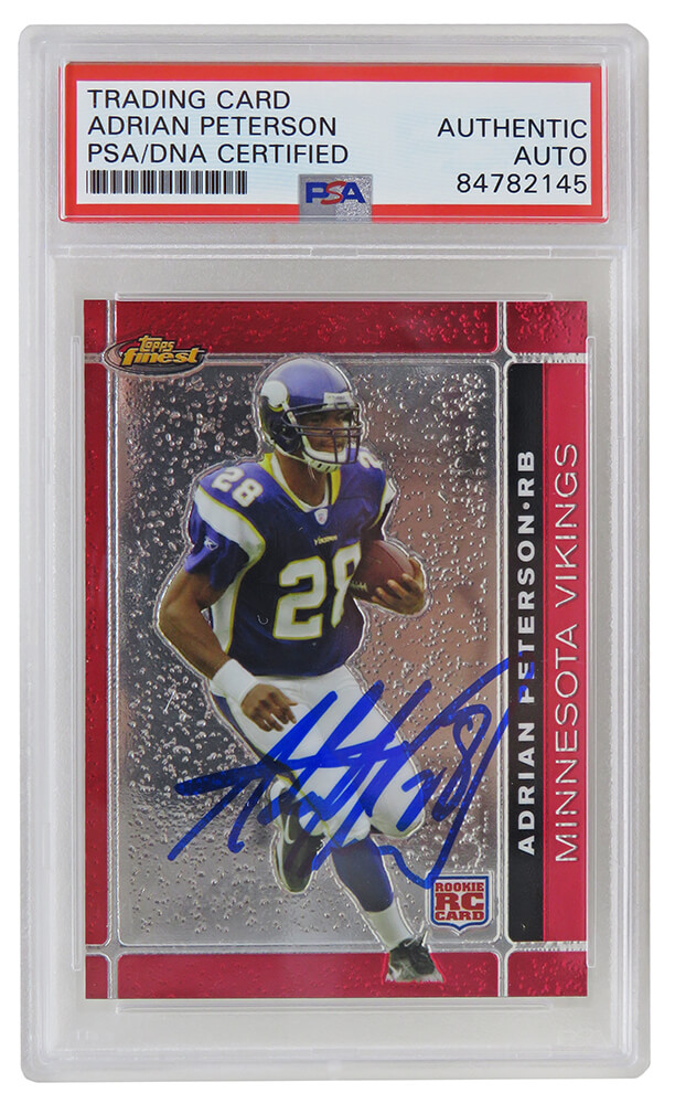 Adrian Peterson Signed Minnesota Vikings 2007 Topps Finest