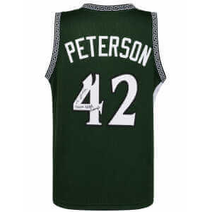 Morris Peterson Signed Green Custom College Basketball Jersey w/2000 NCAA Champs