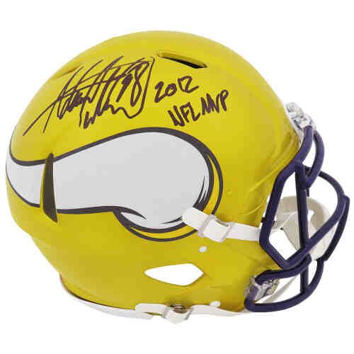 Adrian Peterson Signed Minnesota Vikings FLASH Riddell Speed Authentic Helmet w/2012 NFL MVP