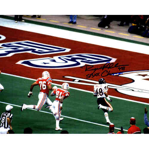 Reggie Phillips Signed Chicago Bears SB XX Int Return TD 8x10 Photo w/SB XX Champs