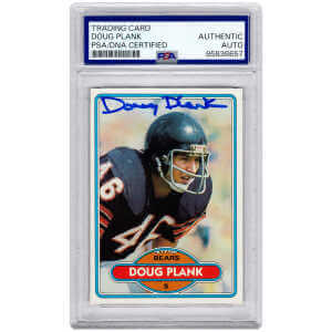 Doug Plank Signed Chicago Bears 1980 Topps Football Card #101 - (PSA Encapsulated)