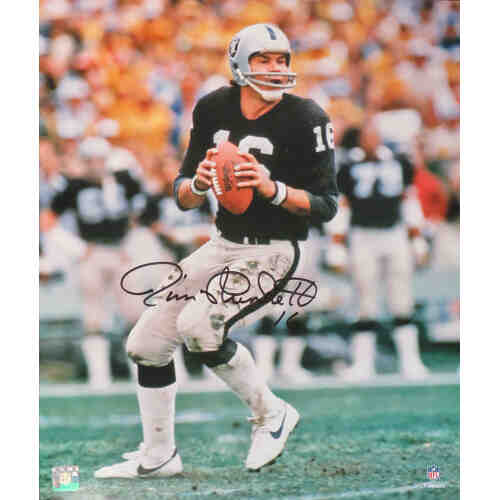 Jim Plunkett Signed Raiders Action 16x20 Photo