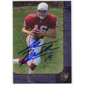 Jake Plummer Signed Arizona Cardinals 1997 Upper Deck Rookie Football Trading Card #6 w/Snake
