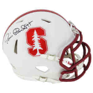 Jim Plunkett Signed Stanford Cardinals Riddell Speed Mini Helmet