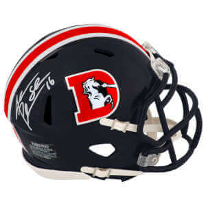 Jake Plummer Signed Denver Broncos Color Rush 'D Logo' Riddell Speed Mini Helmet w/Snake