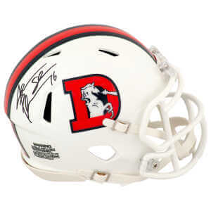 Jake Plummer Signed Denver Broncos 2023 Alternate White Riddell Speed Mini Helmet w/Snake