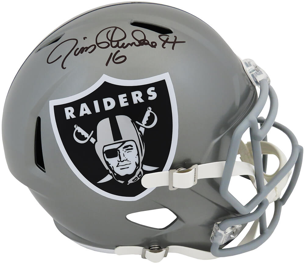 Jim Plunkett Signed Raiders FLASH Riddell Full Size Speed Replica