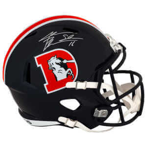 Jake Plummer Signed Denver Broncos Color Rush Riddell Full Size Speed Replica Helmet w/Snake