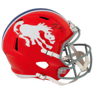 Jake Plummer Signed Denver Broncos 1966 Style Throwback Riddell Full Size Speed Replica Helmet w/Snake