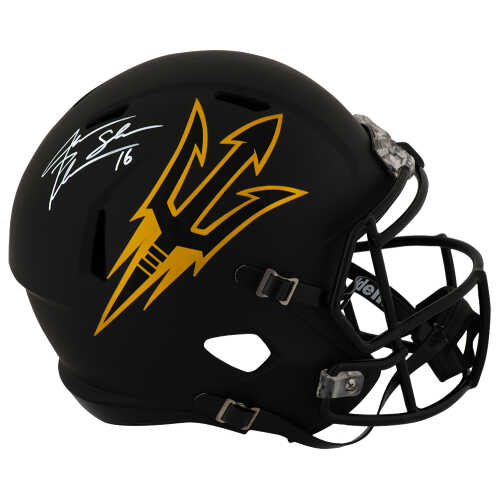 Jake Plummer Signed Arizona State Satin Black Riddell Full Size Speed Replica Helmet w/Snake