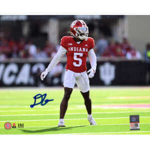 D'Angelo Ponds Signed Indiana Hoosiers Football Action 8x10 Photo