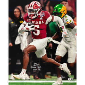 D'Angelo Ponds Signed Indiana Hoosiers Action 16x20 Photo w/Peach Bowl Pick 6 - (Beckett)
