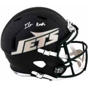 D'Angelo Ponds Signed New York Jets Rivalry Black Riddell Full Size Speed Replica Helmet