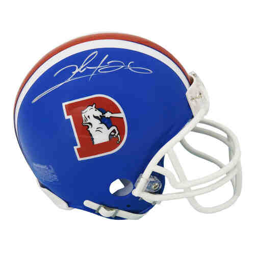 Clinton Portis Signed Denver Broncos Throwback 'D Logo' Riddell Mini Helmet
