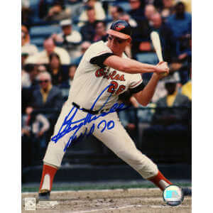 Boog Powell Signed Orioles Batting Action 8x10 Photo w/MVP'70