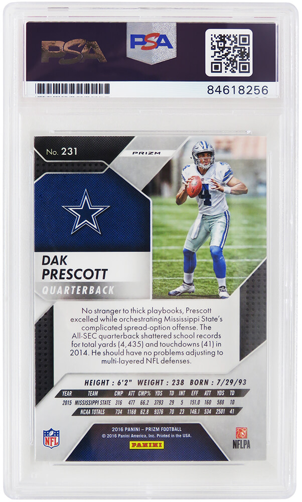 Dak Prescott Autograph Signed 2020 Panini Card Cowboys 