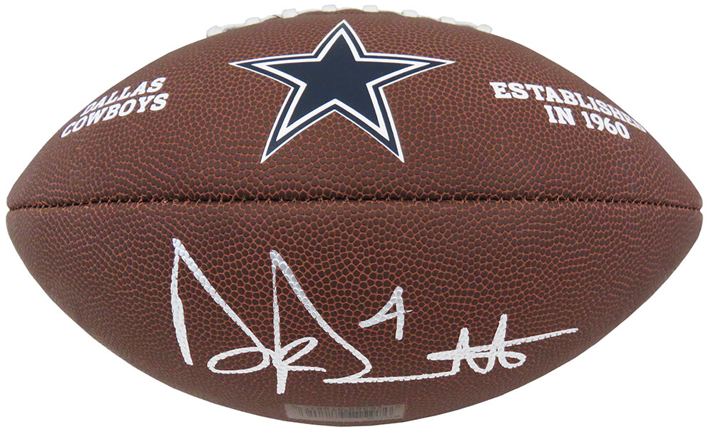 Dak Prescott Signed Dallas Cowboys Wilson Brown Logo NFL Football –  Schwartz Sports Memorabilia