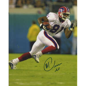 Peerless Price Signed Buffalo Bills White Jersey Action 8x10 Photo