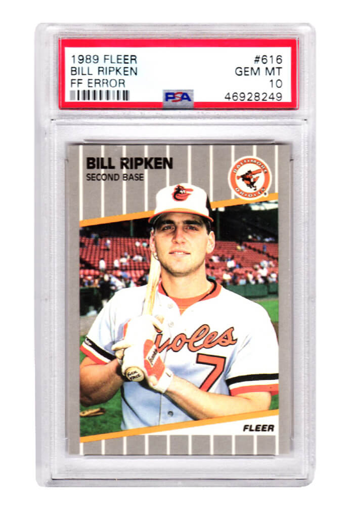 Bill Ripken (Orioles) 1989 Fleer #616 FF ERROR Card PSA 10 GEM
