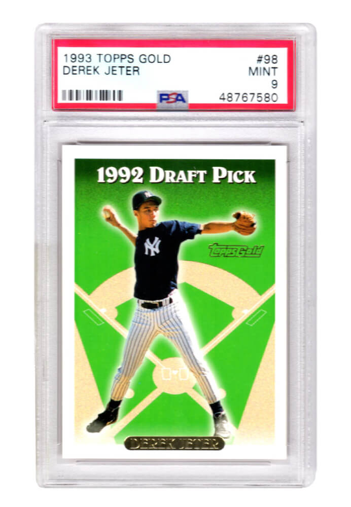 Derek Jeter Rookie Card 1993 Topps Gold #98 PSA 9