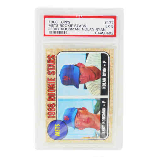 Nolan Ryan / Jerry Koosman (New York Mets) 1968 Topps Baseball #177 RC Rookie Card - PSA 5 (A)
