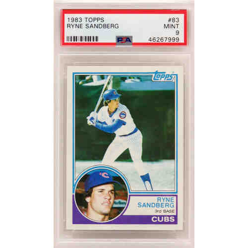 Ryne Sandberg (Chicago Cubs) 1983 Topps Baseball #83 RC Rookie Card - PSA 9 MINT (New Label)