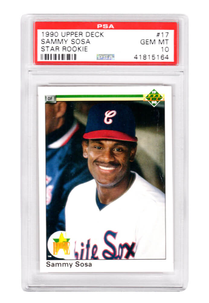 Sammy Sosa 1990 Upper Deck Baseball 17 RC Rookie Card PSA