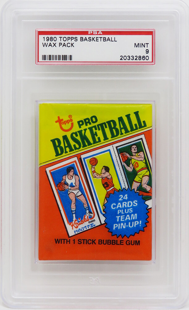 1980 Topps Basketball Unopened Original Wax Pack - (Encapsulated / Graded PSA 9) (Magic/Bird RC??)