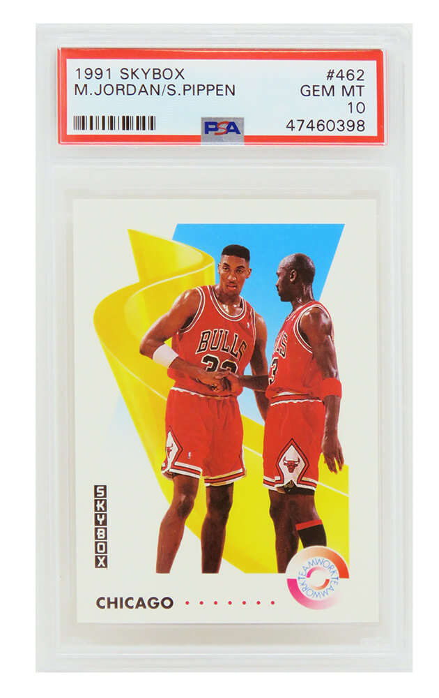 Michael Jordan & Scottie Pippen 1991-1992 Skybox #462 Card - PSA 10 ...