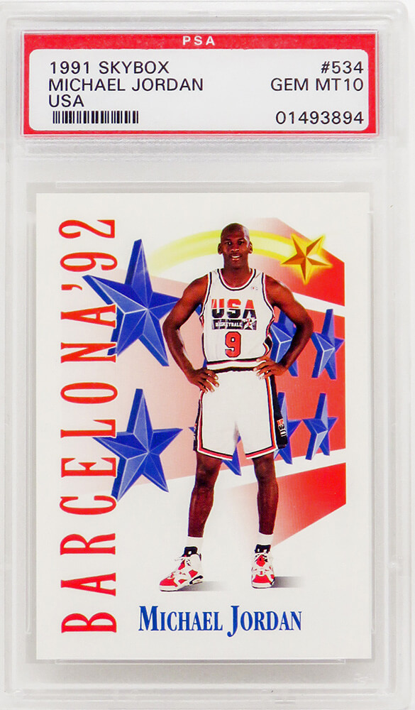 Michael Jordan (Team USA) 1991-92 Skybox Basketball #534 Card - PSA 10 GEM  MINT