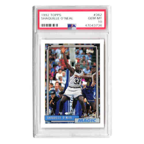 Shaquille O'Neal 1992 Topps Basketball #362 RC Rookie Card - PSA 10 GEM MINT (New Label)