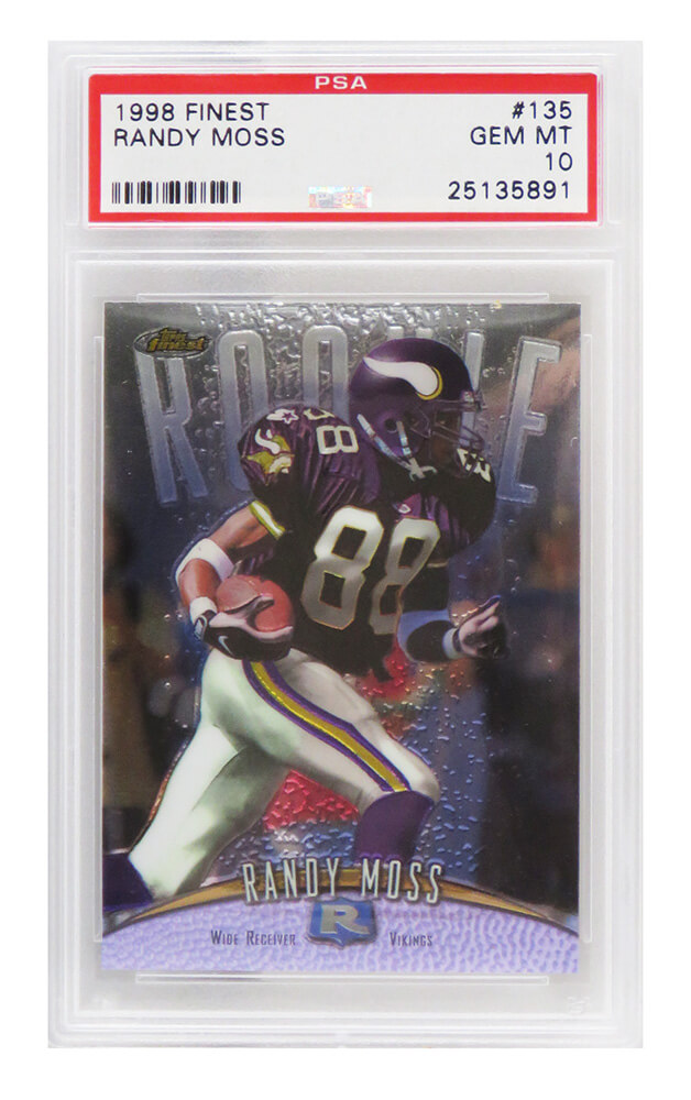 Randy Moss 1998 Topps Finest 135 RC Rookie Card PSA 10