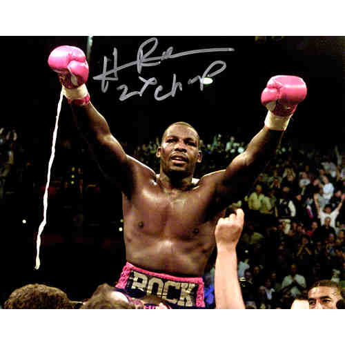 Hasim Rahman Signed Boxing Arms Raised 8x10 Photo w/2x Champ