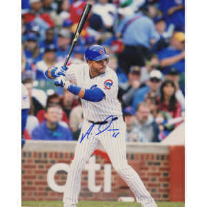 Aramis Ramirez Signed Chicago Cubs White Jersey Batting Action 8x10 Photo