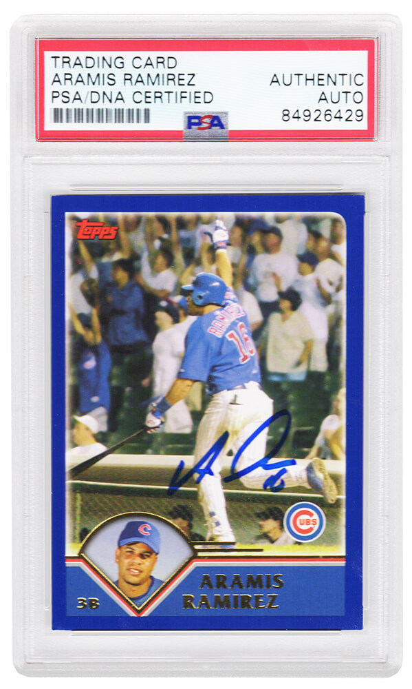 Aramis Ramirez Signed Chicago Cubs 2003 Topps Traded Baseball Card #T112 –  (PSA Encapsulated) – Schwartz Sports Memorabilia