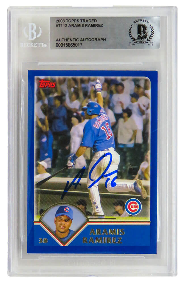 Aramis Ramirez Signed Chicago Cubs 2003 Topps Traded Baseball Card #T112 –  (PSA Encapsulated) – Schwartz Sports Memorabilia